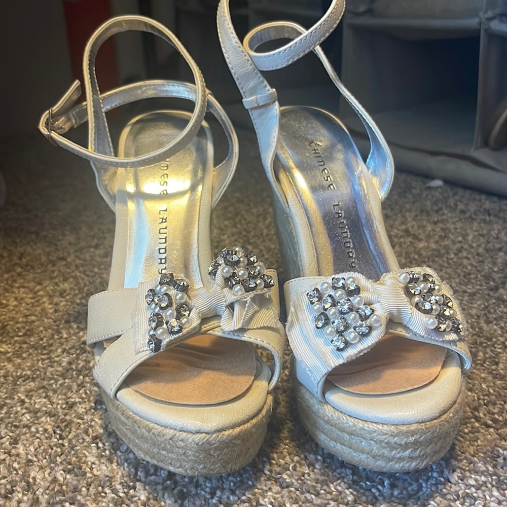 Chinese Laundry Wedge Bow Heel